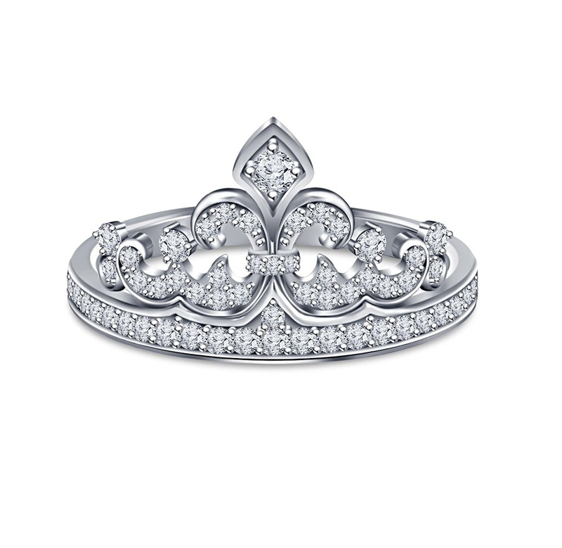 Jewelry 3D CAD Model Of Crown Ring