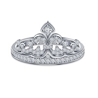 Small Jewelry 3D CAD Model Of Crown Ring 3D Printing 150334