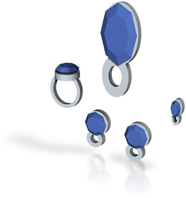 lara blue jewelry full set