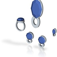 lara blue jewelry full set - Thumbnail 1