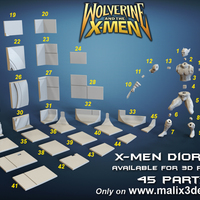 X-MEN Diorama - Wolverine / 3D model for 3D Printing  - Thumbnail 3