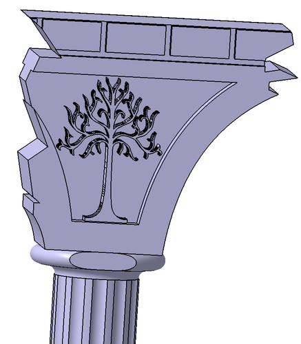 Broken column Gondor Scenography (Warhammer Scenography) 3D Print 150583