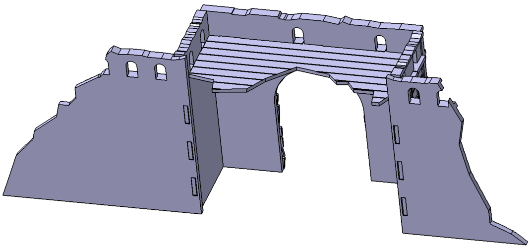 Village broken wall and door (Warhammer Scenography) 3D Print 150590