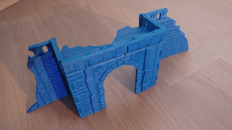 Village broken wall and door (Warhammer Scenography) 3D Print 150598