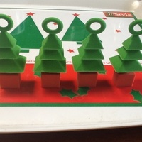 Small 3d xmas tree mini ornaments 4 set 3D Printing 15060