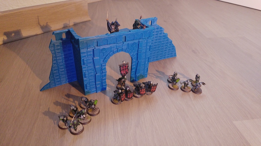 Village broken wall and door (Warhammer Scenography) 3D Print 150600