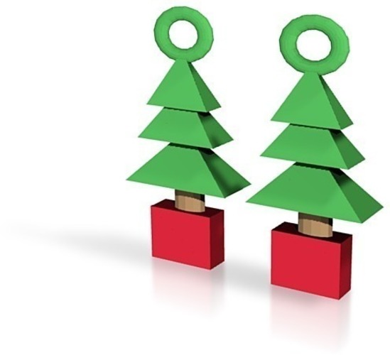 cute xmas tree earrings