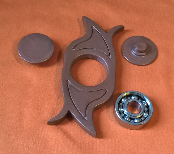 Hand spinner cuivre 3D Print 150632