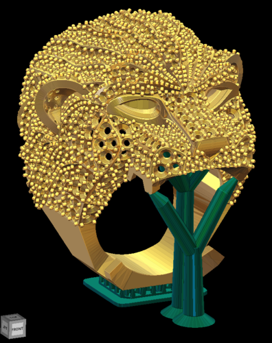 Lion ring 3D Print 150639