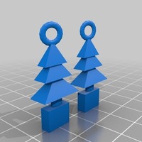 cute xmas tree earrings - Thumbnail 2