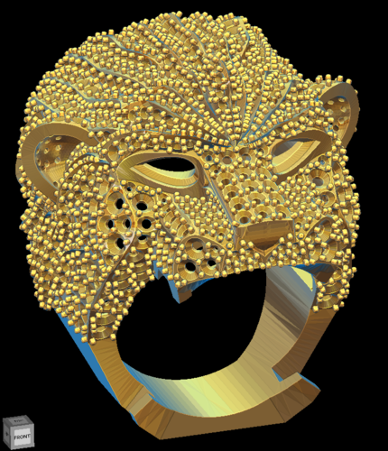 Lion ring 3D Print 150642