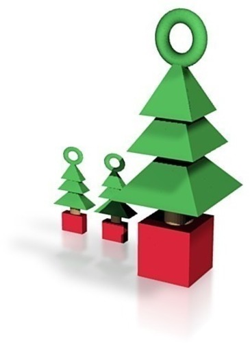 cute xmas tree pendant with matching earrings