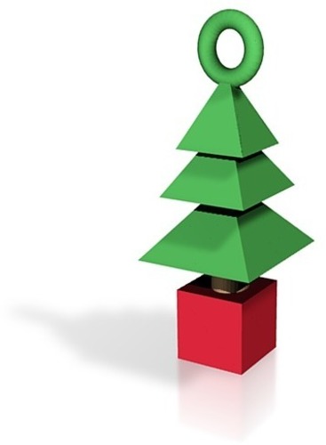 Xmas Tree Pendant / Tree Ornament 3D Print 15070