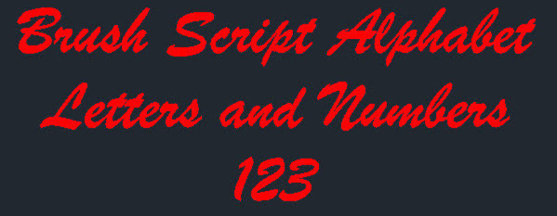Alphabet Letters and Numbers (Brushscript Style)