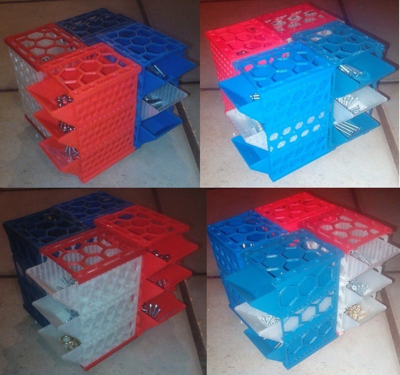 Modular Screw, Nut and Bolt Drawers on a Rotating Base