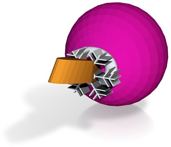 pink xmas decoration stl, wrl, obj, x3d