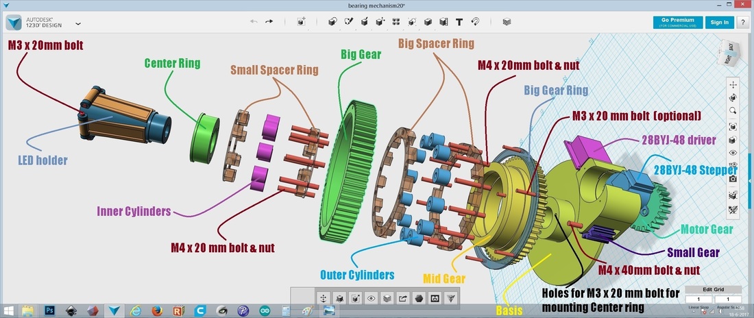 Bearing Mechanism Lamp 3D Print 151027