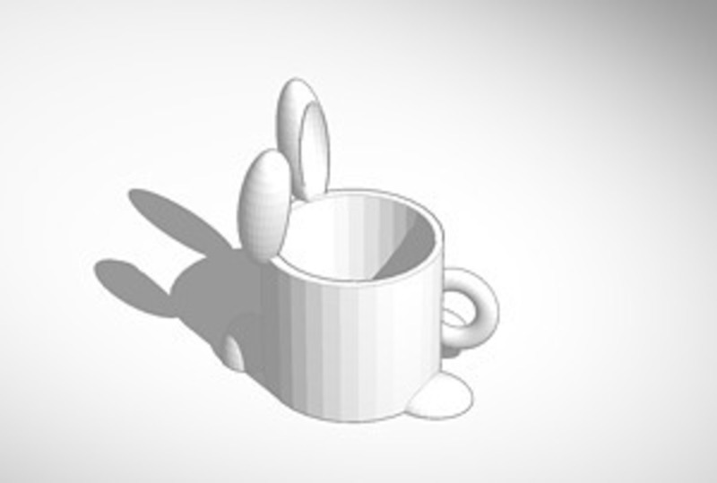 bunny full sized coffee mug