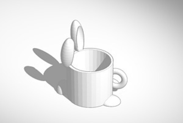bunny full sized coffee mug