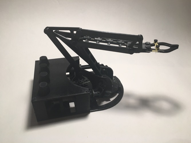 Fully Mechanical Desktop Robot Arm 3D Print 151113