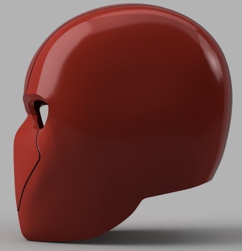 Red Hood Helmet (Batman) with Details 3D Print 151194