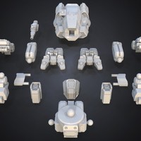 FanArt Battletech Marauder 3D Model Assembly Kit - Thumbnail 2