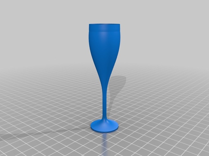 Champagne Flute 3D Print 15124