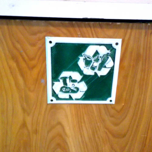 Recycle Center Labels 3D Print 151344