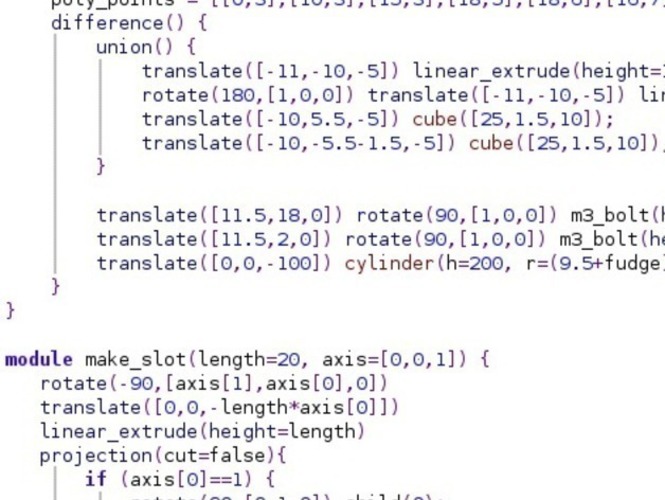 OpenSCAD highlighter for Notepad++ 3D Print 151389