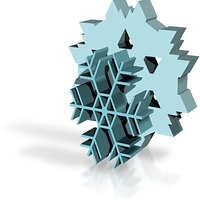 Small 2 snowflake coaster set 3D Printing 15142