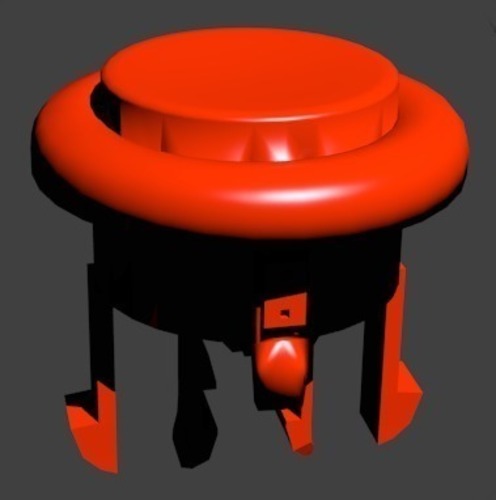 Arcade Button - functional! 3D Print 151432