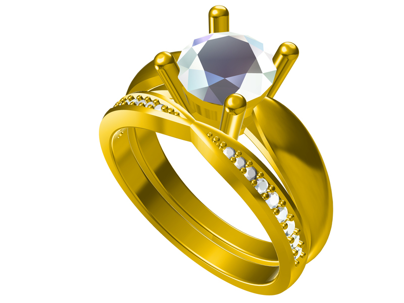 3D CAD Model For Bridal Ring Set In STL Format