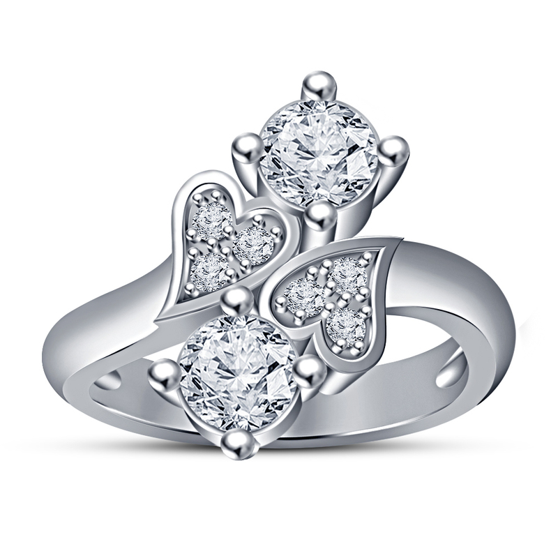 3D CAD Model Of Heart Design Wedding Ring