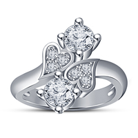 Small 3D CAD Model Of Heart Design Wedding Ring 3D Printing 151457