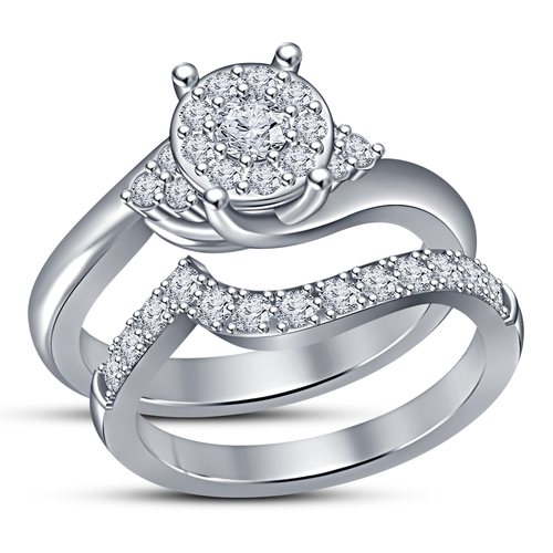 Bridal Ring Set 3D CAD Design In STL Format 3D Print 151635