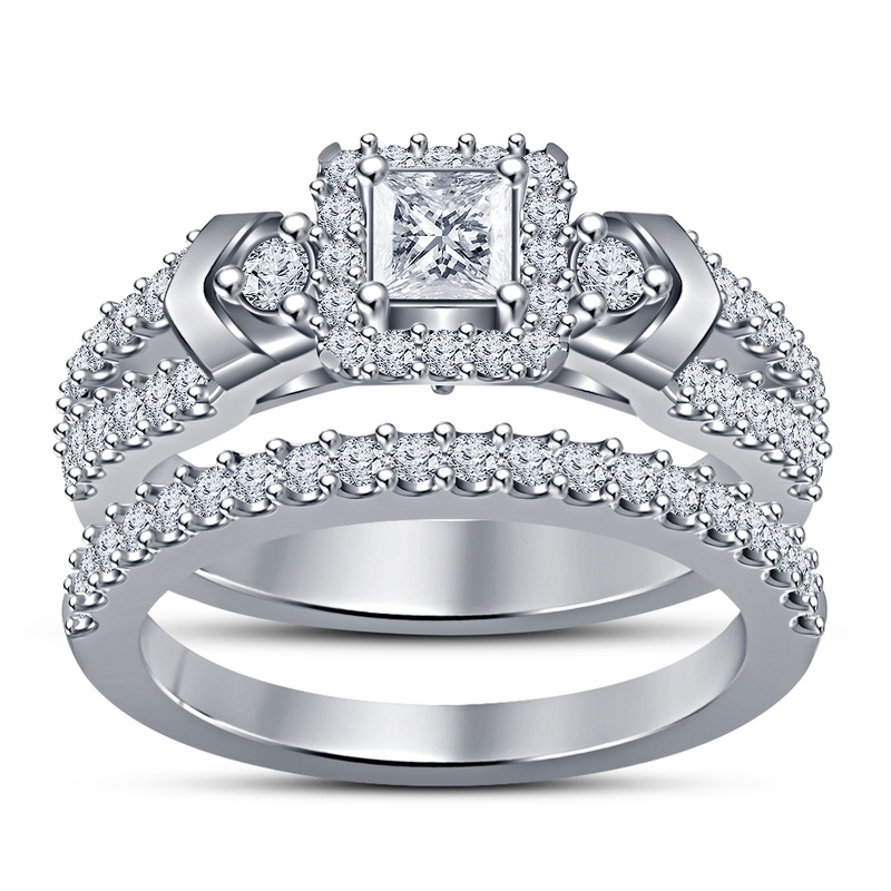 Exclusive Jewelry Design 3D CAD Model Of Wedding Bridal Ring Set