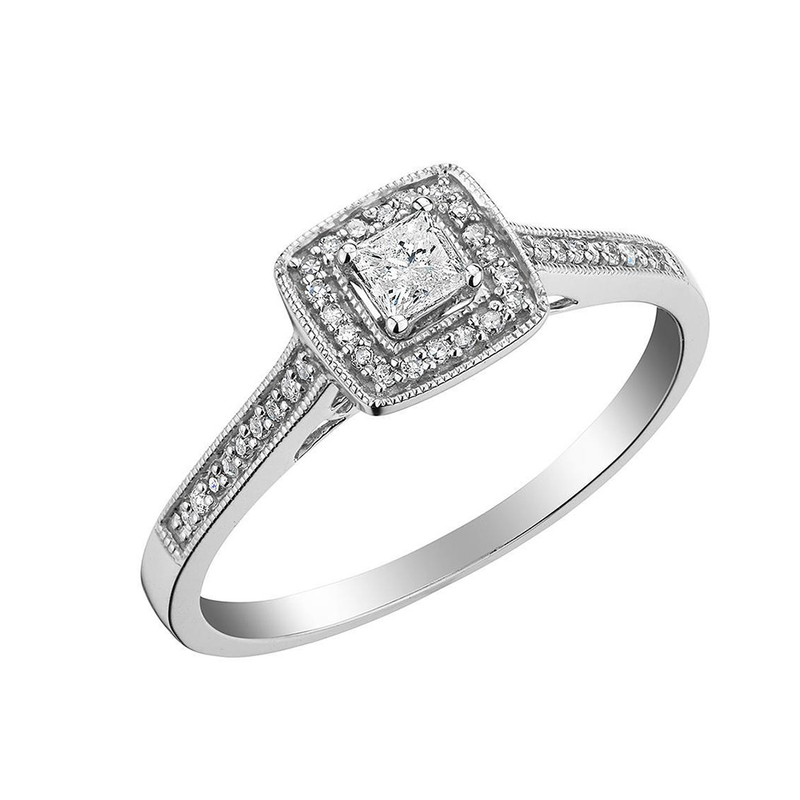 Jewelry 3D CAD Model Engagement Ring In STL Format
