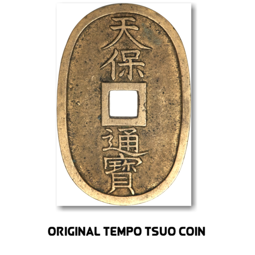 Tenpô Tsuho coine on a bronze ring 3D Print 151653