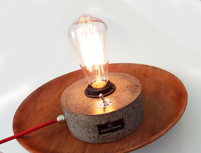 Concrete Lamp 3D Print 151685