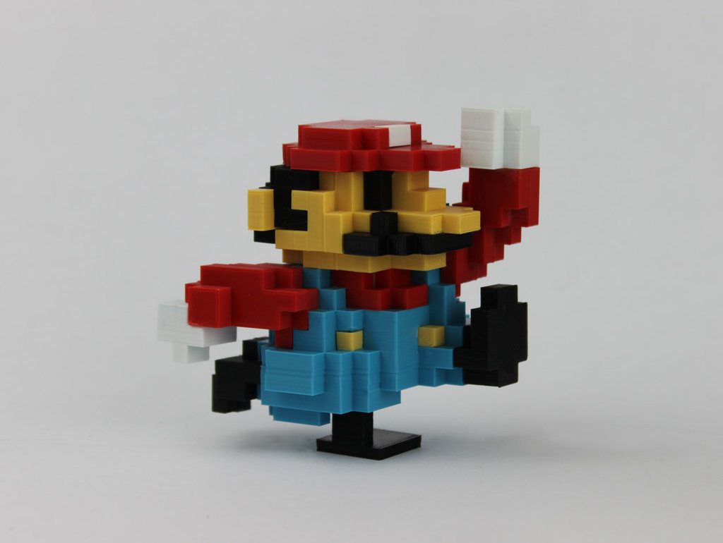 8bit mario characters pack 3D model