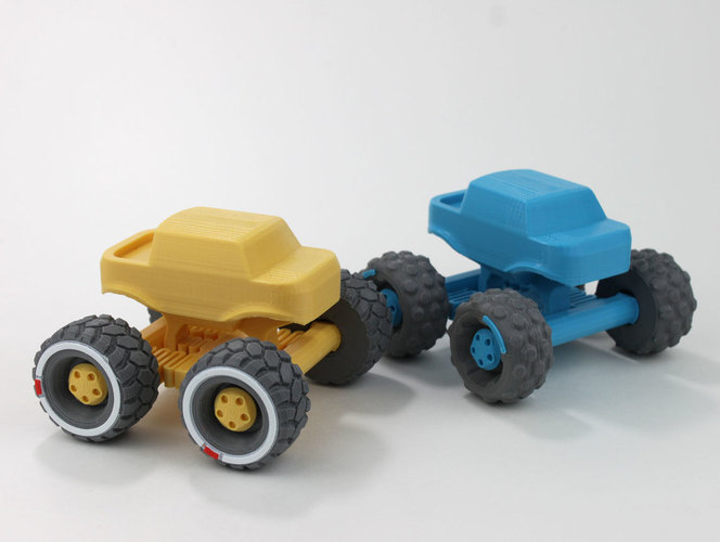 Mini Monster Truck With Suspension 3D Print 151933