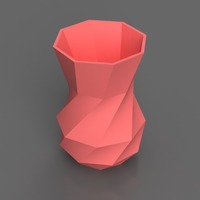 Small Faceted Vase  3D Printing 152011