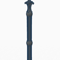 Small Old Fancy Street Lamp (remastered) 3D Printing 152108