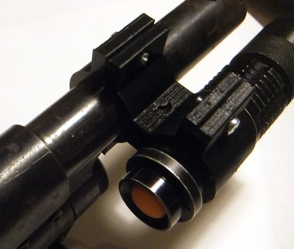 12 Gauge Shotgun Flashlight Mount 3D Print 152163
