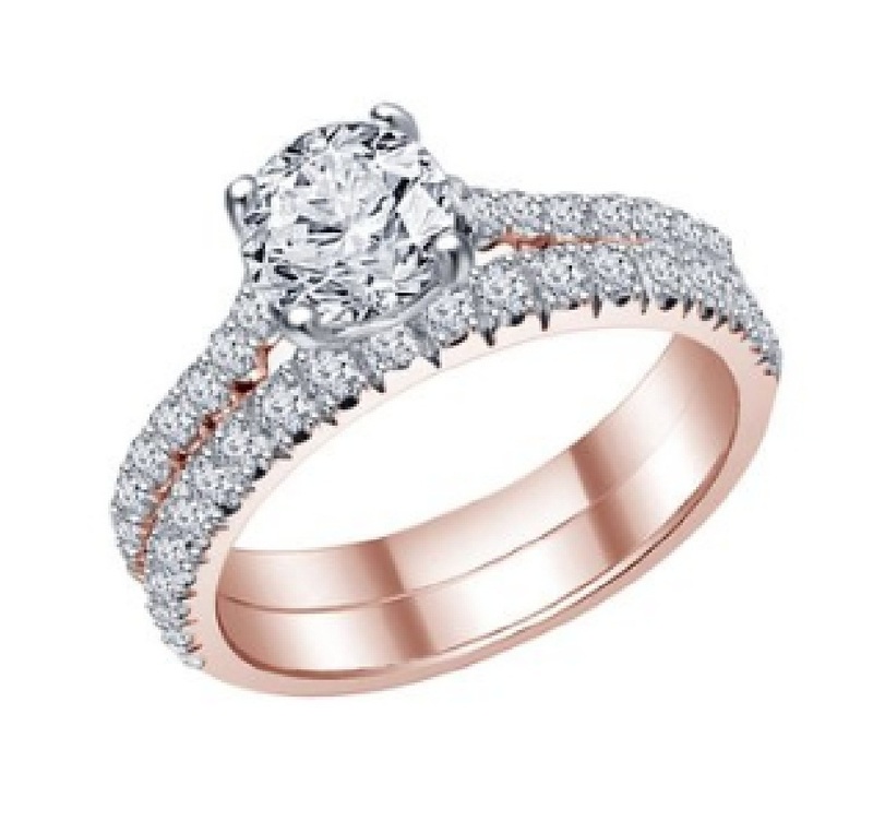 Artistic Jewelry 3D CAD Model For Bridal Ring Set