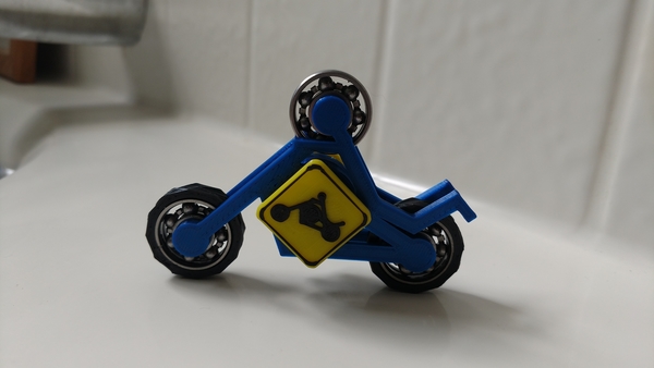 MOTORCYCLE STICKMAN FIDGET SPINNER