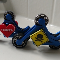 MOTORCYCLE STICKMAN FIDGET SPINNER - Thumbnail 2