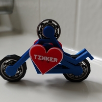 MOTORCYCLE STICKMAN FIDGET SPINNER - Thumbnail 3