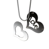 Double heart pendant - Thumbnail 3