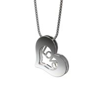 Double heart pendant - Thumbnail 4